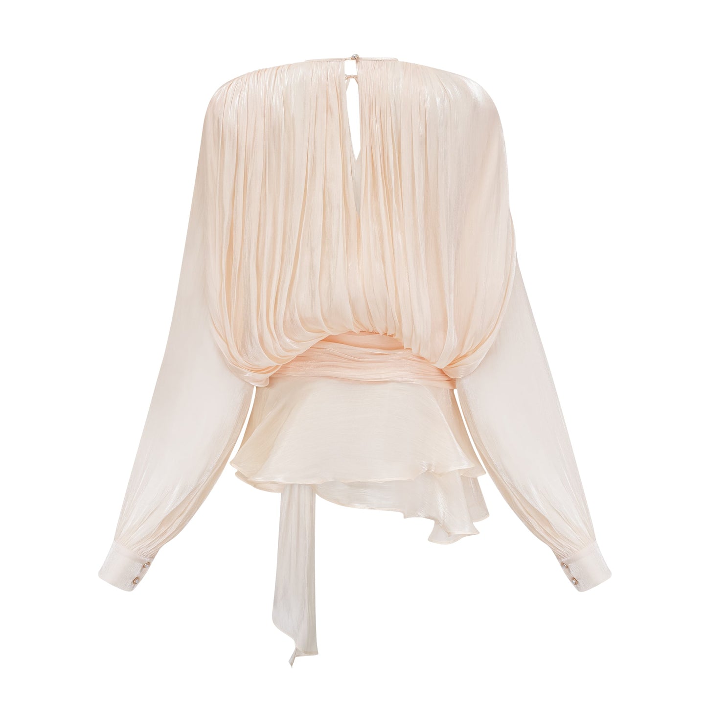 Isabel  Neutral Ruffled Mini Dress