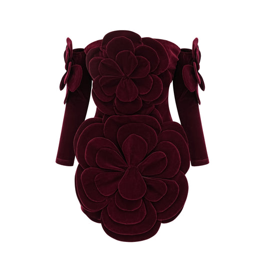 Adrianna Red Floral Mini Dress