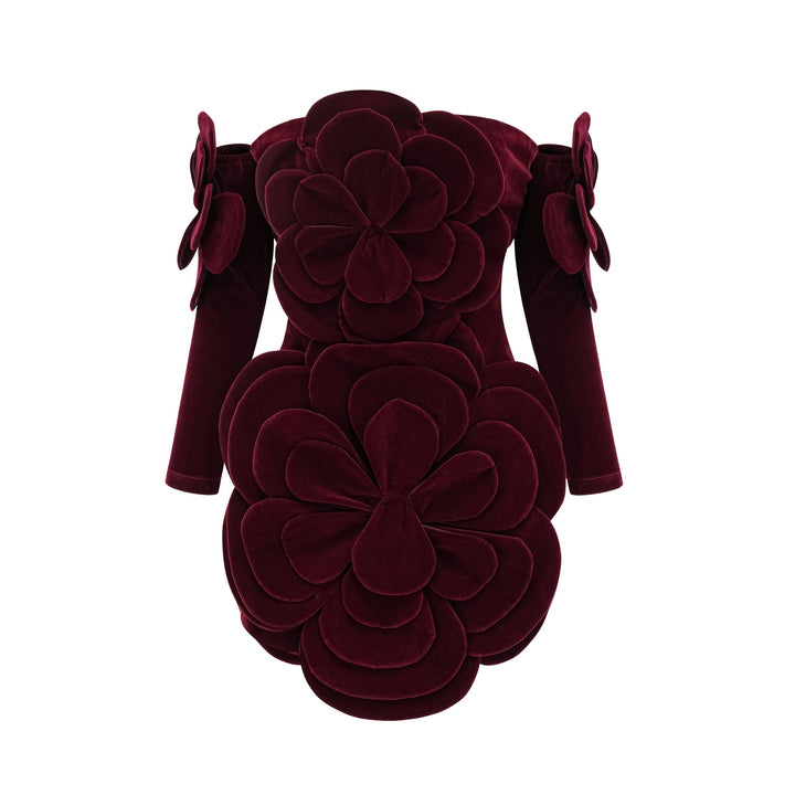 Adrianna Red Floral Mini Dress