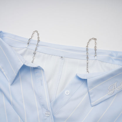 Hélène striped off-shoulder blouse