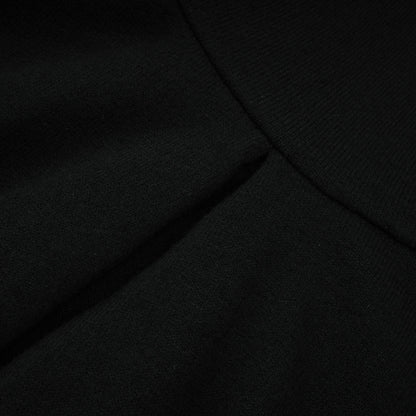 Filomena Black Layered Asymmetrical Knit Cape Top
