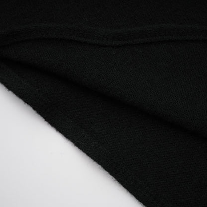 Filomena Black Layered Asymmetrical Knit Cape Top