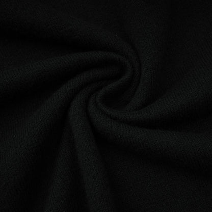 Filomena Black Layered Asymmetrical Knit Cape Top