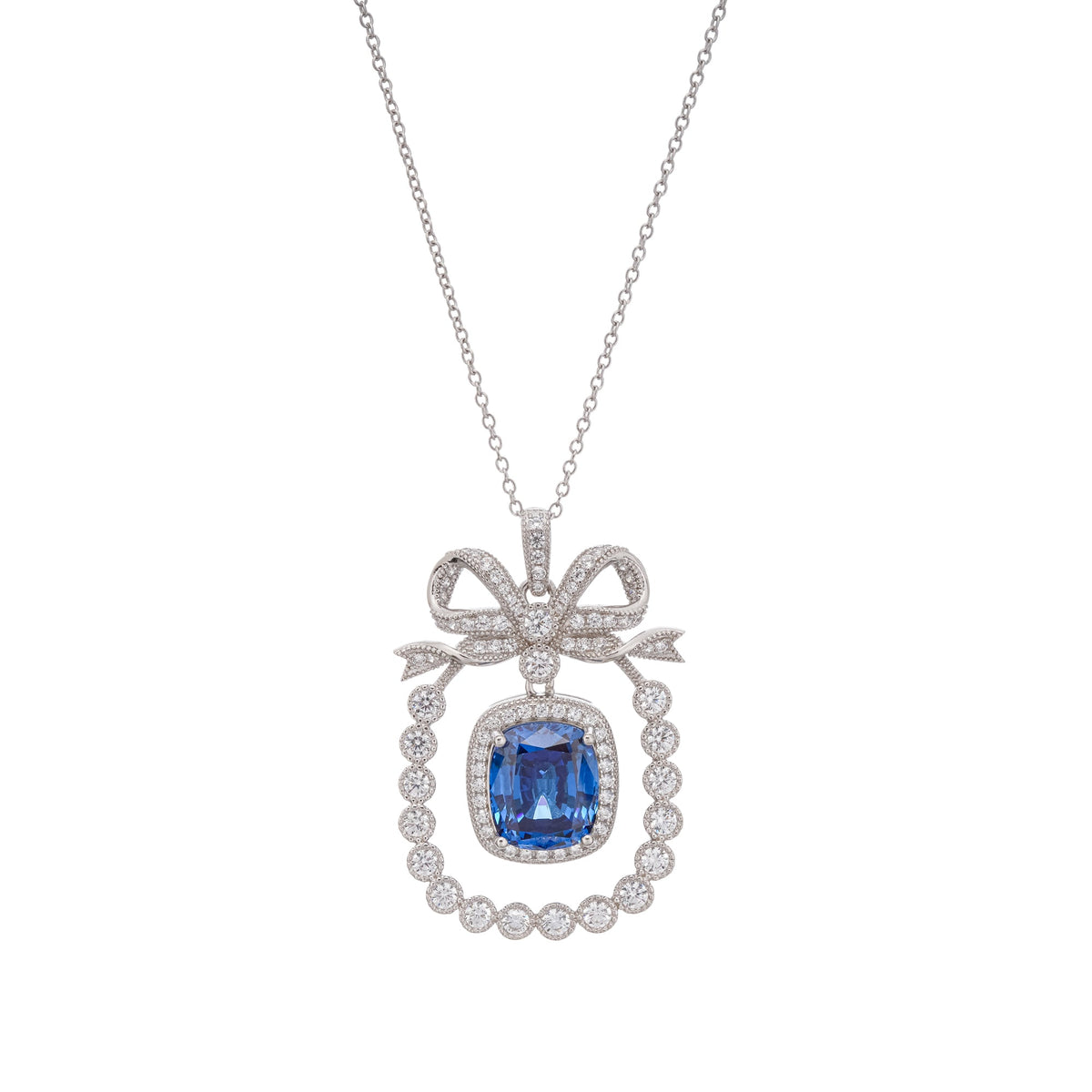 The Sapphire Bow Necklace