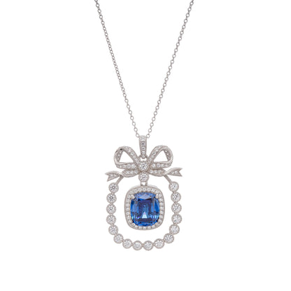 The Sapphire Bow Necklace