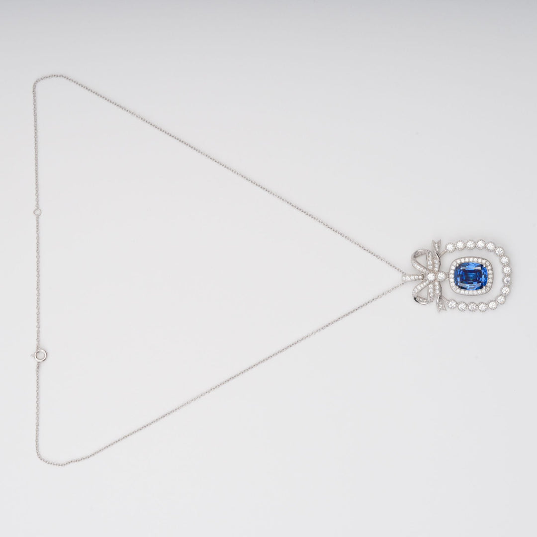 The Sapphire Bow Necklace