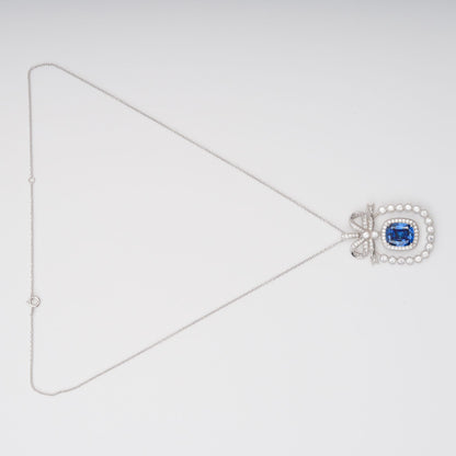 The Sapphire Bow Necklace