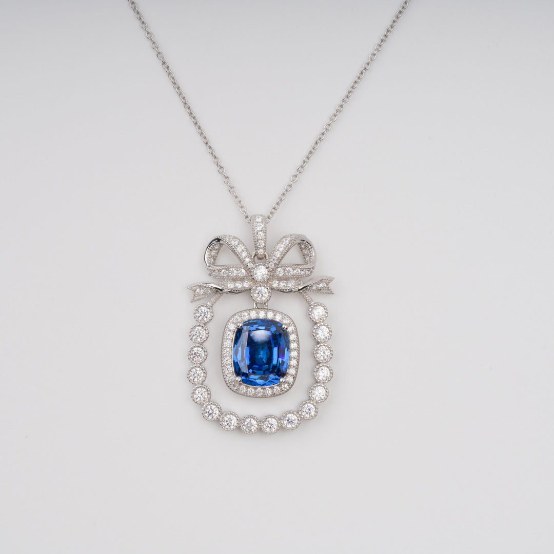 The Sapphire Bow Necklace