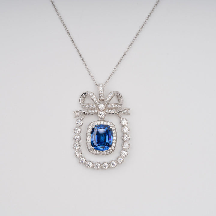 The Sapphire Bow Necklace