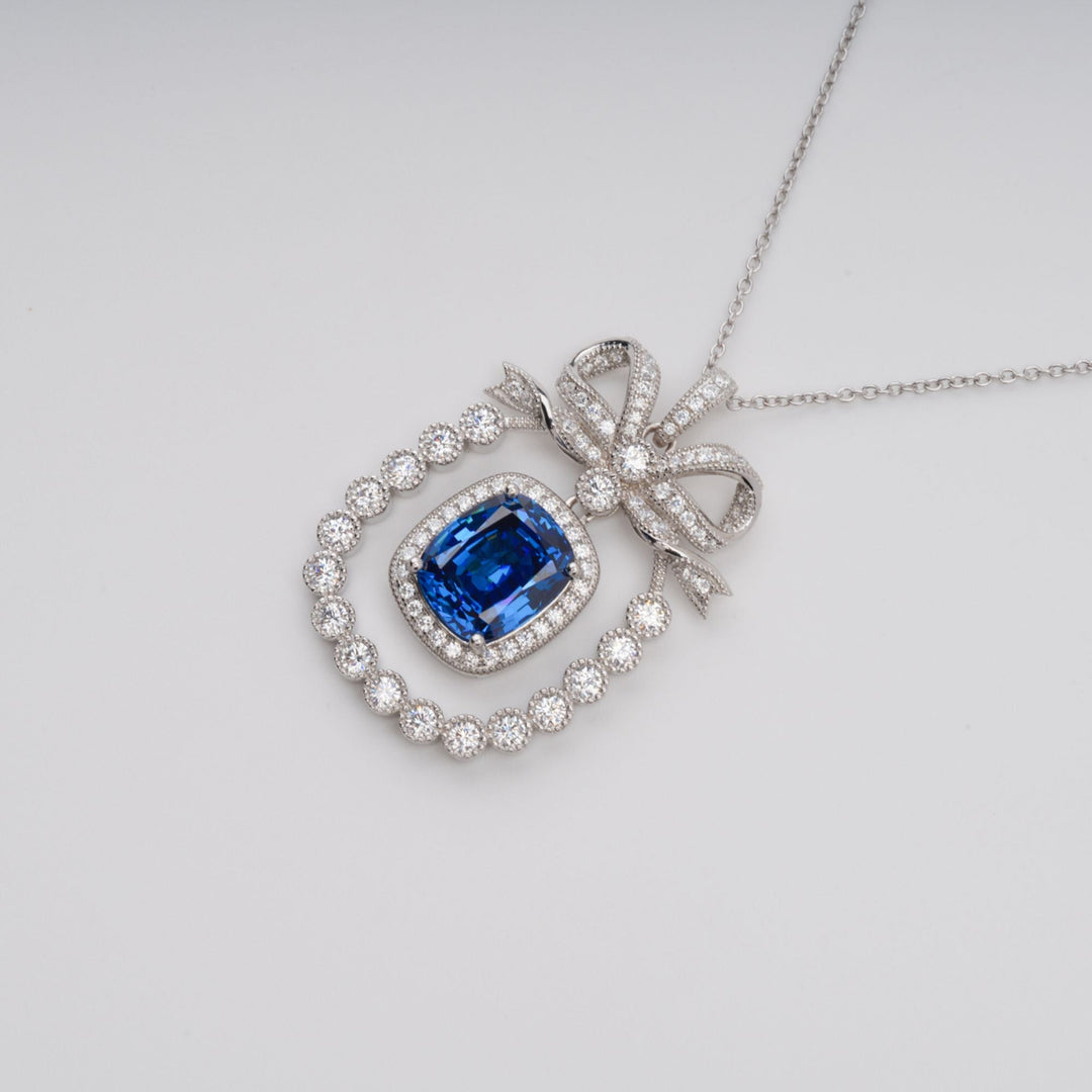 The Sapphire Bow Necklace