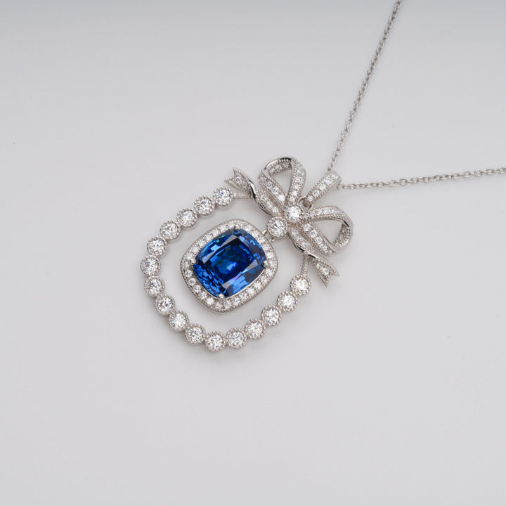 The Sapphire Bow Necklace