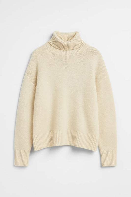 Victoria Roll-Neck Knit Sweater