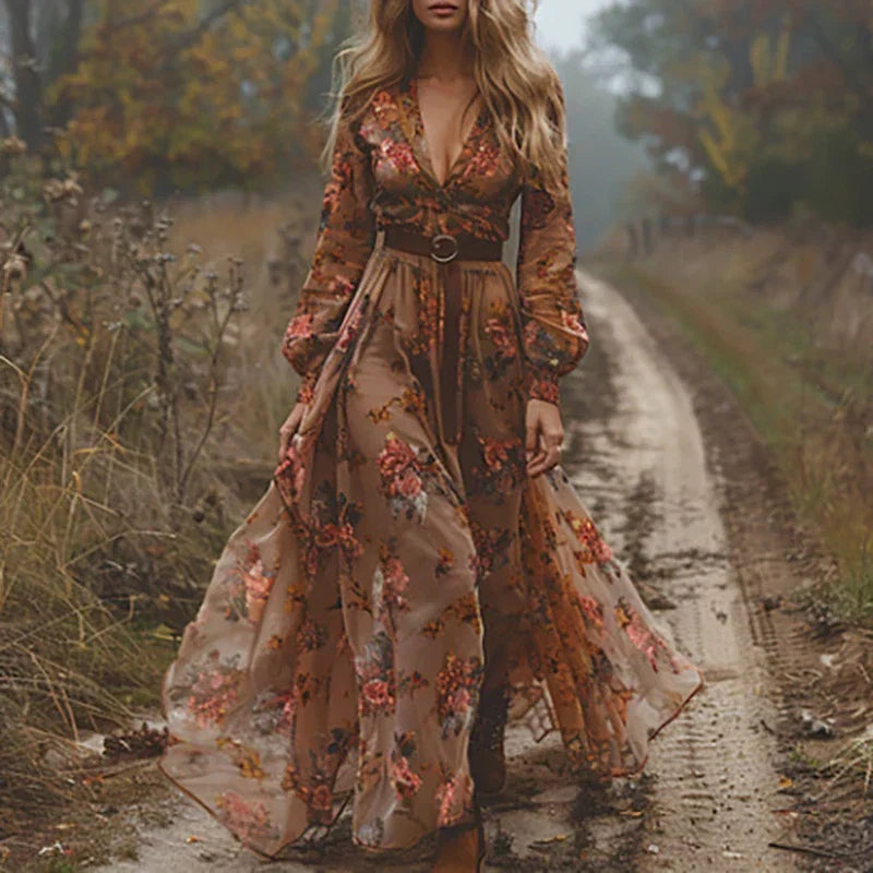 Felicia Boho Embroidered Maxi Dress