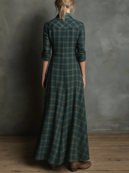 Jenny Plaid Long Dress