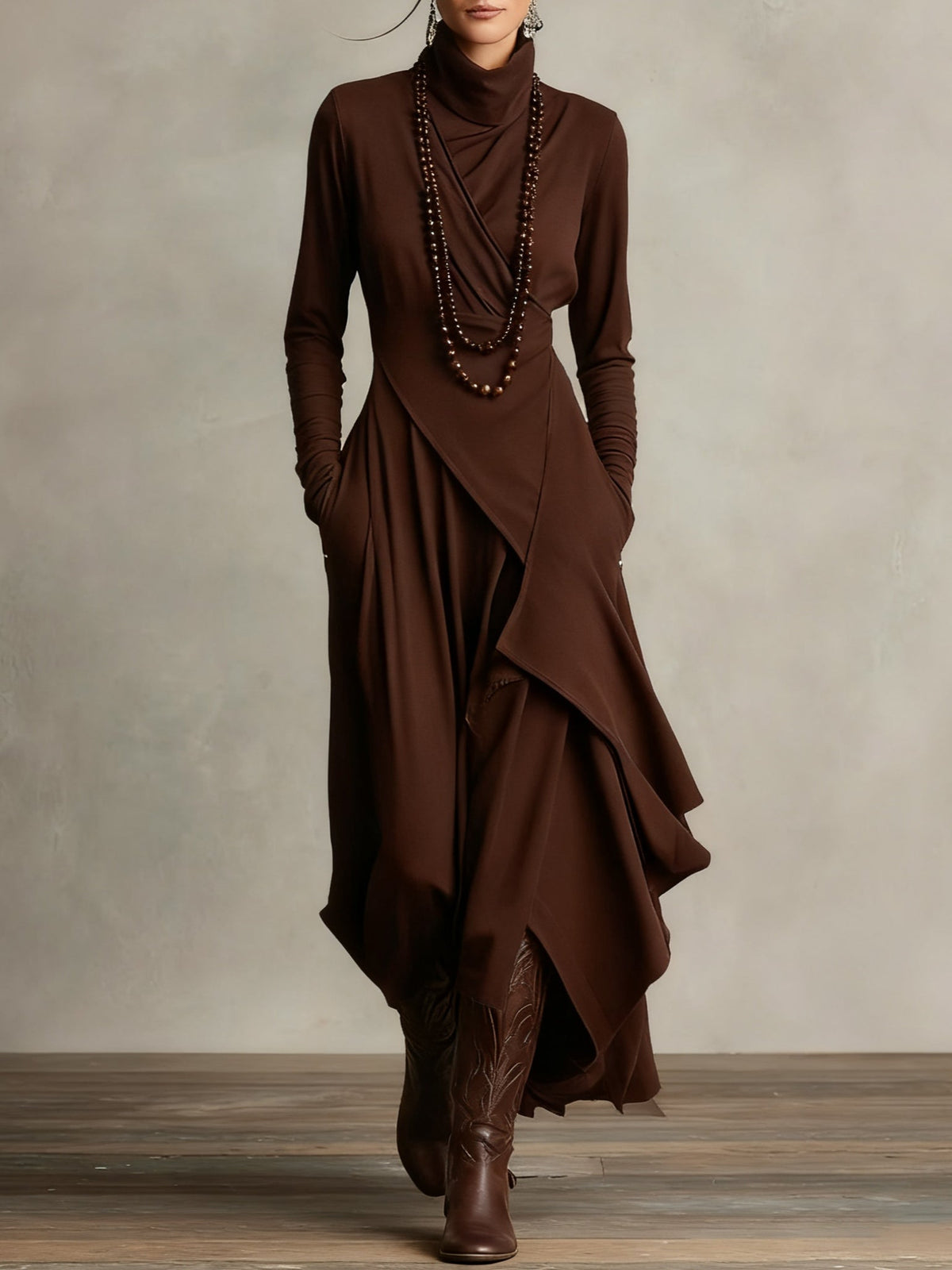 Isabella Turtleneck Maxi Dress