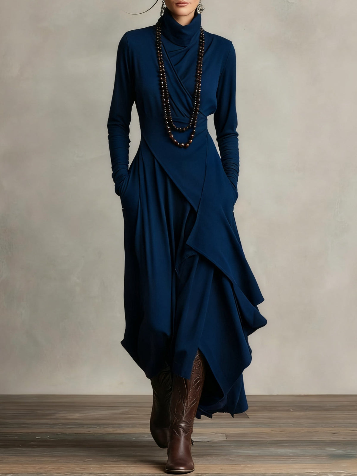 Isabella Turtleneck Maxi Dress