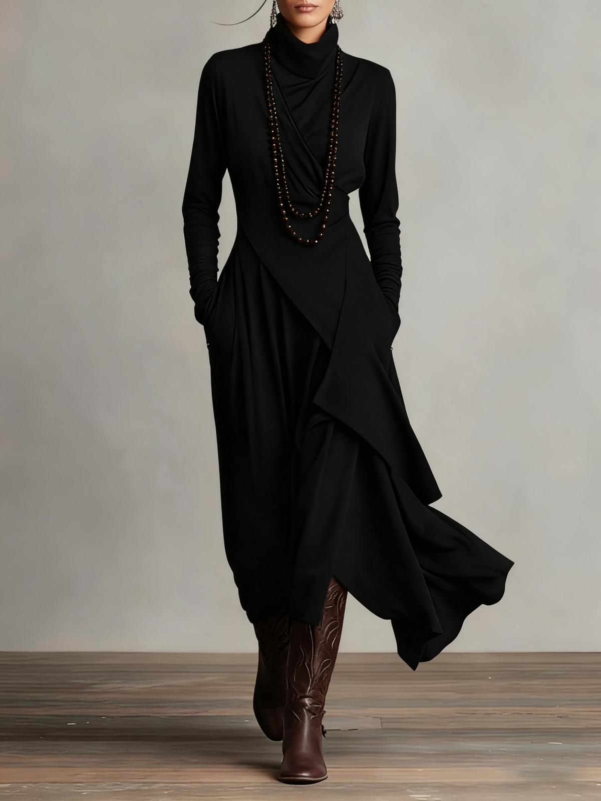 Isabella Turtleneck Maxi Dress