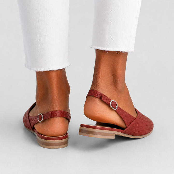 Rose Woven Slingback Loafers