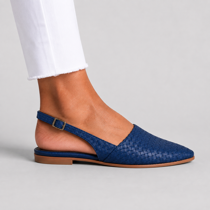 Rose Woven Slingback Loafers