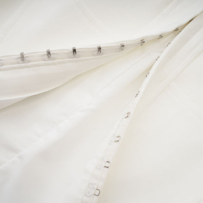 Yvette white long-sleeved corset top