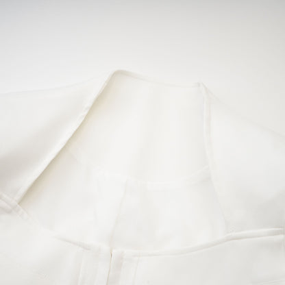 Yvette white long-sleeved corset top